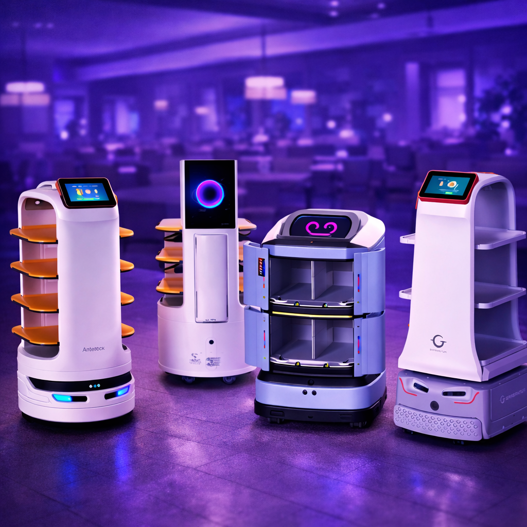 Restaurant, Hospitality robots for catering purposes.