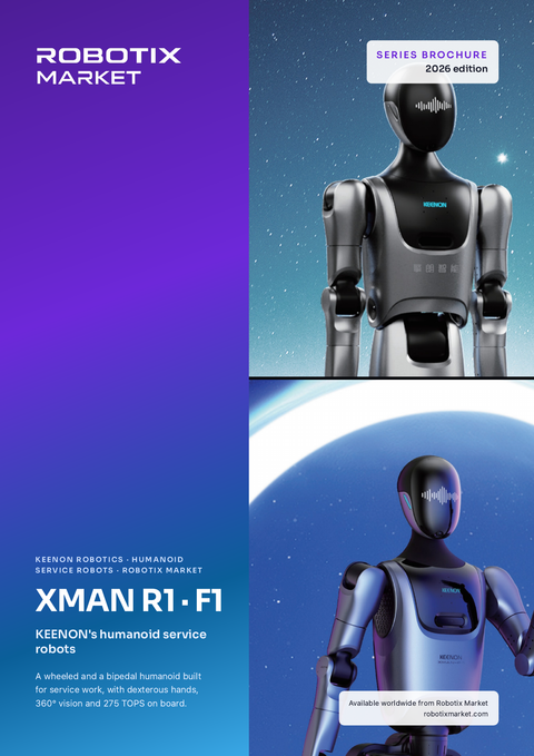 Kołowy robot humanoidalny Keenon XMAN-R1 – Broszura produktu