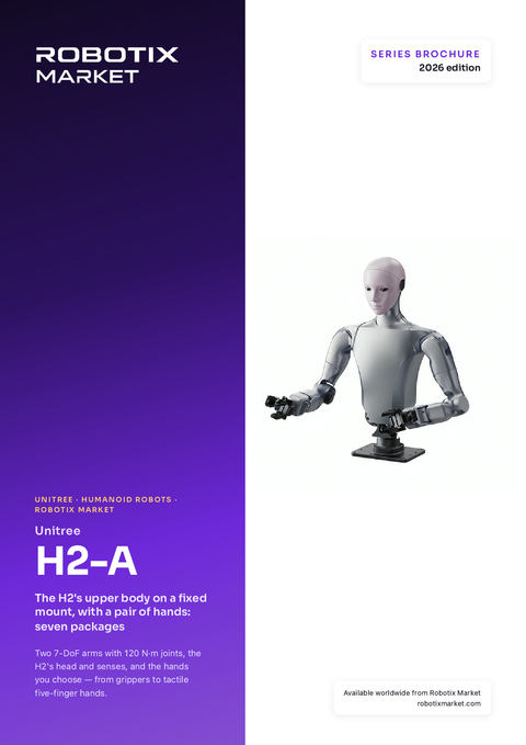 Humanoidalny tors Unitree H2-A Standard C z dotykowymi dłońmi Dex3-1 – Broszura produktu