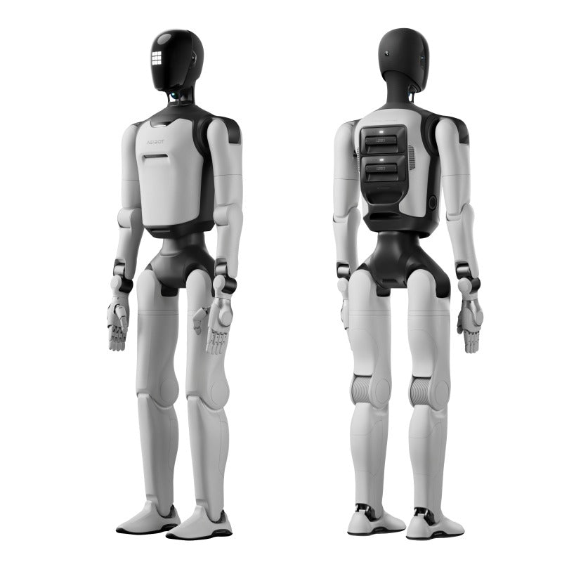AGIBOT A3 Ultra front and back, with the dual battery bays